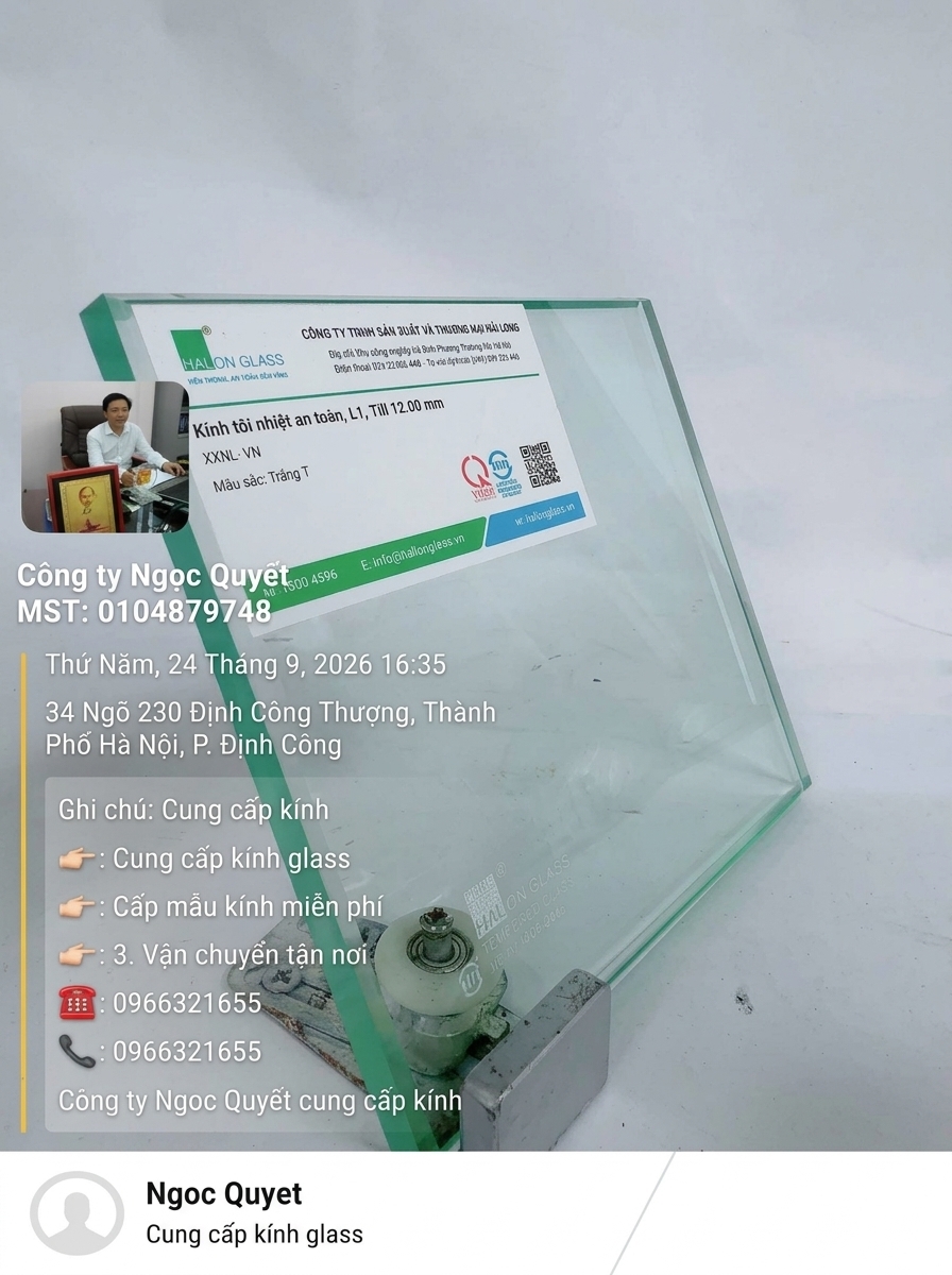 Kính Cường Lực trắng 12mm